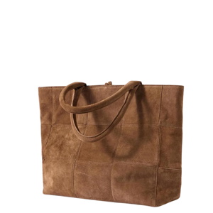 Mint Velvet Mia Tan Suede Woven Tote Bag